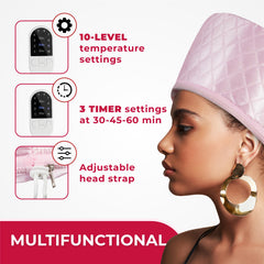 SISWOW cap evenly covers the head for uniform steam distribution.
