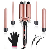 Sixriver 5-in-1 curling iron set unit offers versatile curls and waves in one kit.
