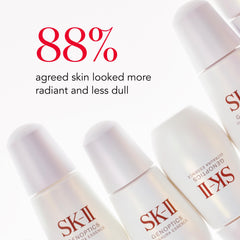 SK-II GenOptics Serum on the face reveals smoother texture and luminous glow