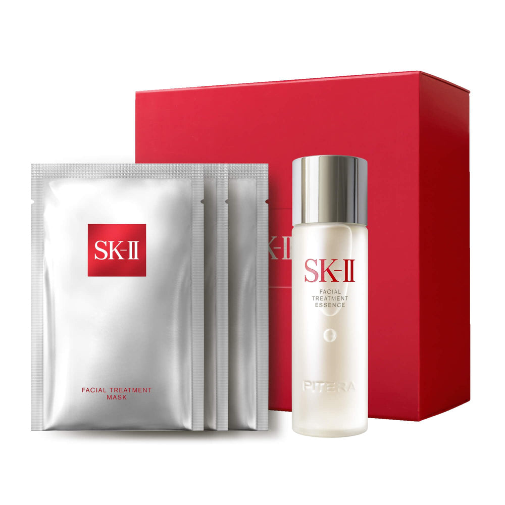 SK-II Glow Up Duo facial treatment essence bottle highlighting PITERA for intense hydration