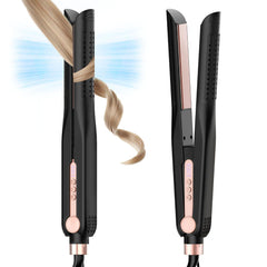 SKIMI Airflow Styler front view in black-rose blush for versatile styling options.