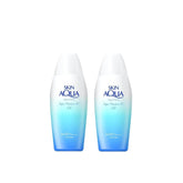 Skin Aqua UV Super Moisture Gel bottle shows lightweight sunscreen and hydration.