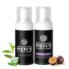 Skin Elements Men's Intimate Wash bottle front view for daily refreshing cleanse