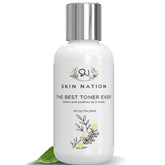 Skin Nation rosewater toner bottle offers refreshing hydration for the skin.