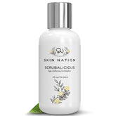 Skin Nation Scrubalicious Exfoliator bottle front showcasing spa-ready exfoliation for polished skin.