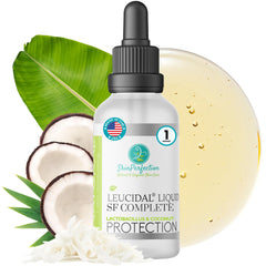Skin Perfection Leucidal SF Complete bottle with dropper for DIY preservation.