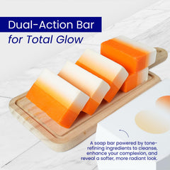 Skin Science Glutathione soap bars lathering in a dish for hydration.