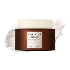 SKIN1004 Probio Cica Enrich Cream jar closeup showing rich texture for soothing hydration.