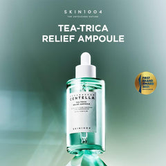 SKIN1004 Tea-Trica Relief Ampoule pump-dispense demonstrates easy, lightweight daily use.