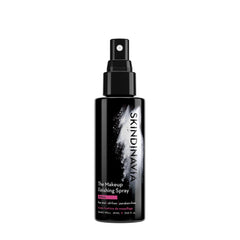 SKINDINAVIA makeup finishing spray bottle close-up showing the 2oz size for long wear.