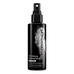 Skindinavia makeup finishing spray bottle delivers oil-control and long-lasting hold.