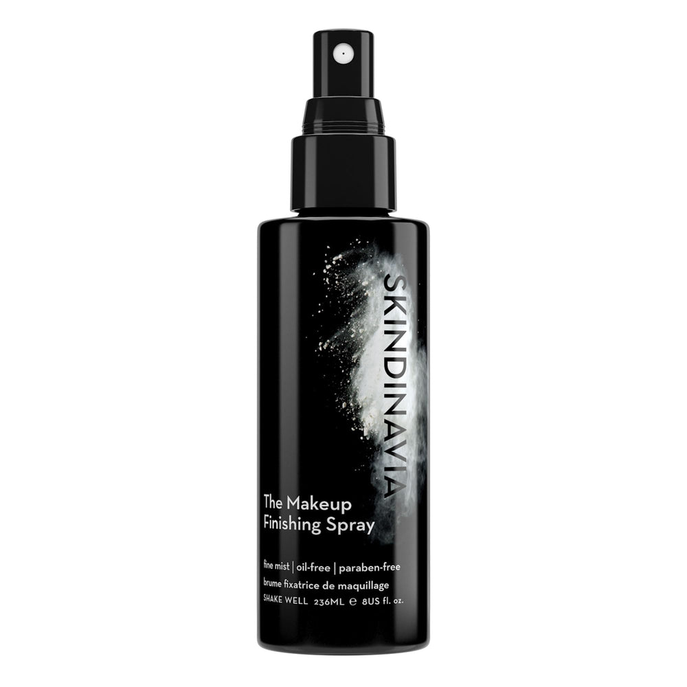 Skindinavia Makeup Finishing Spray bottle for all-day, smudge-free wear.