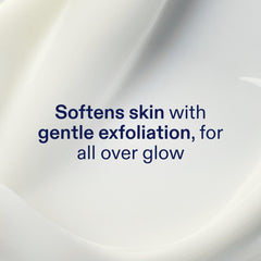 Skinfix AHA/BHA Renewing Body Cream label close-up highlights fruit acid complex for renewed glow.