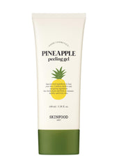 SKINFOOD 1957 pineapple peeling gel bottle close-up for exfoliation.