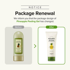 SKINFOOD 1957 pineapple peeling gel texture shows gentle exfoliation-friendly formula.