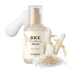 SKINFOOD 1957 Rice Serum bottle closeup for glow and refined pores.