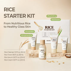 SKINFOOD 1957 Rice Water Face Wash pump demonstrates gentle cleansing for balanced skin.