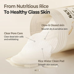 SKINFOOD 1957 rice water essence pad, damp surface hinting at hydrating formula