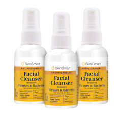 SkinSmart Antimicrobial facial cleanser spray bottle ideal for on-the-go cleansing