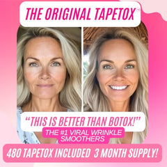 Skin Supervision TapeTox smile lines closeup highlights smoothing without downtime.