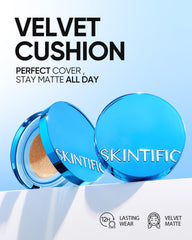 Skintific Velvet Matte Cushion case open reveals shade 04 Beige.