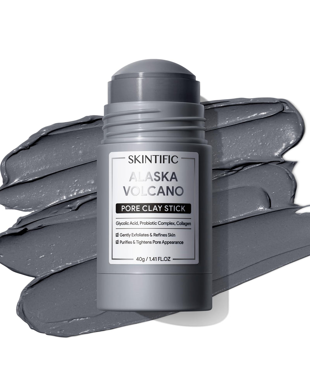 SKINTIFIC Deep Pore Cleansing Mask Stick packaging showing hygienic twist-up design for mess-free application