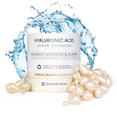 Skinworks Hyaluronic Serum facial application close-up for hydrated, smooth skin.