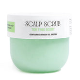 Skirifine Tea Tree Scalp Scrub bottle shows refreshing aroma for invigorating cleanse.