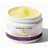 SKSOYT Helichrysum Balm jar close-up showcasing rich moisture for dry, comfortable skin.