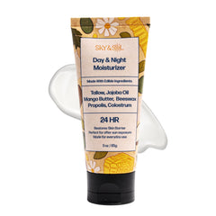 Sky and Sol Everything Cream tub close-up showing rich hydration texture