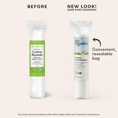 Sky Organics cotton rounds application spread—perfect for applying toner evenly.