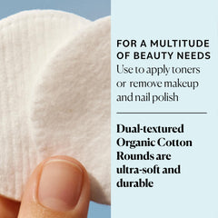 Sky Organics cotton rounds close-up fiber—ultra-soft, chlorine-free cotton.