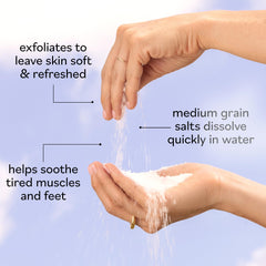 Foot soak bowl with Sky Organics Epsom Salt for post-activity relief.