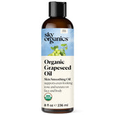 Sky Organics Grapeseed Oil bottle shows quick absorption for hydrated skin