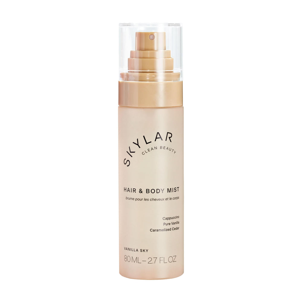 Skylar Vanilla Sky mist bottle ready for on-the-go refresh and clean fragrance.