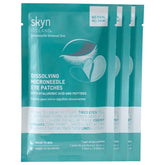 Skyn ICELAND dissolving microneedle patches closeup highlighting hydrating micro tips.
