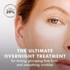 Skyn ICELAND dissolving microneedle patches on under-eye area for gentle hydration.