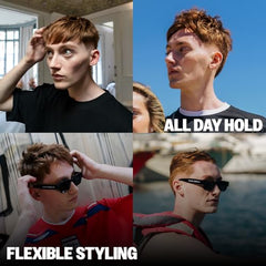 Slick Gorilla Lightwork hair application shows easy, reworkable styling throughout the day