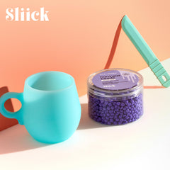 Sliick face-and-body wax supports versatile use across areas at home.