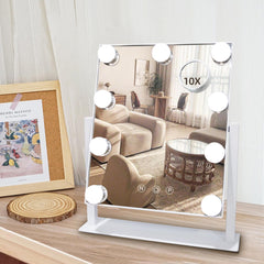 SLIMOON Hollywood mirror front-lit for precise makeup application and even illumination.