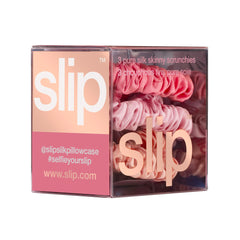 SLIP Amazon Exclusive Skinny Scrunchies candy offers versatile, soft texture for smooth updos and accessorizing.