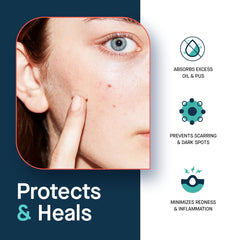 SLMD patch on skin delivering salicylic acid to unclog pores.