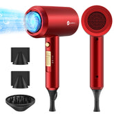 Slopehill Agate Red hair dryer body enables lightweight travel-ready drying