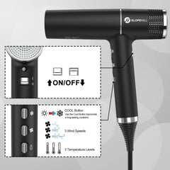 Slopehill hair dryer oxy active technology for balanced airflow and reduced static.