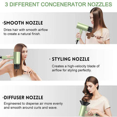 Slopehill ionic hair dryer rear angle showcases quiet operation and ergonomic grip