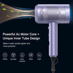Slopehill professional ionic hair dryer back view highlighting cord management and vents.