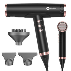 Slopehill Professional Ionic Hair Dryer compact form for quick salon-quality styling on the go.
