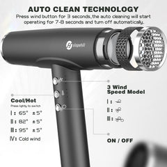 Slopehill professional ionic hair dryer LED indicator displaying customizable settings