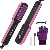 slopehill steam hair straightener brush steam tank open for easy refilling and even distribution.