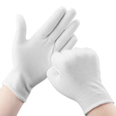 SLWJAXGT white cotton gloves package showing reusable skincare accessory